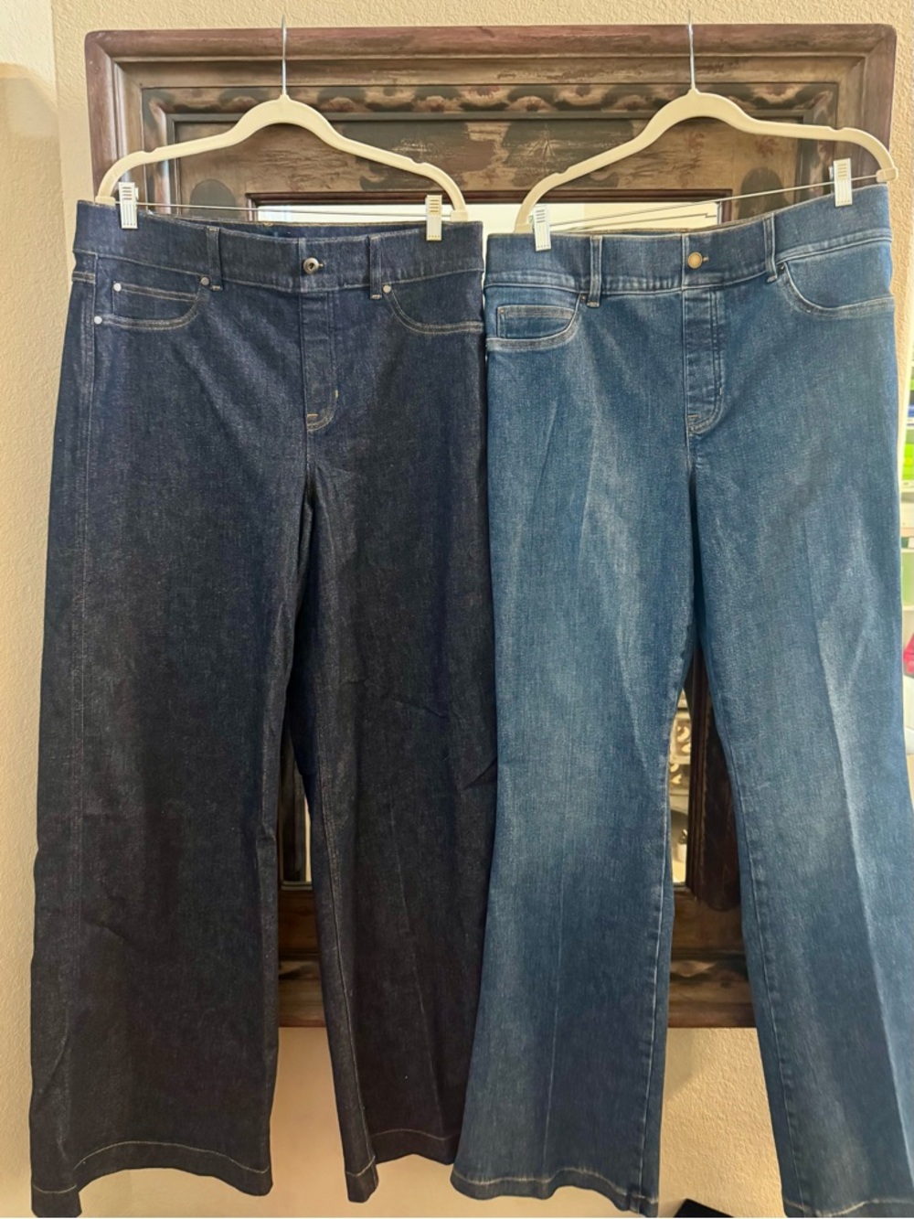 SPANX Wide-Leg Jeans and Boot Cut Jeans - 2 pairs! Dark and Medium Wash 1X Tall